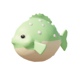 Зеленая рыба-еж